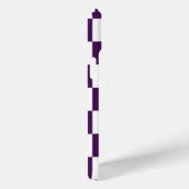 Coques Case-Mate iPhone à damiers violet et blanc (Verso / Droite)