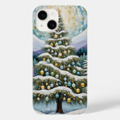Coques Case-Mate iPhone À feuillage persistant doré (Verso)