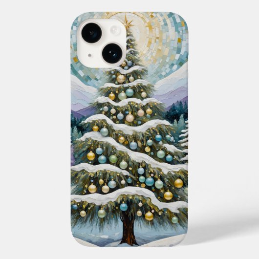 Coques Case-Mate iPhone À feuillage persistant doré (Verso)