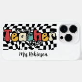 Coques Case-Mate iPhone À l'ère de mon professeur rétro enseignant  (Verso (horizontal))