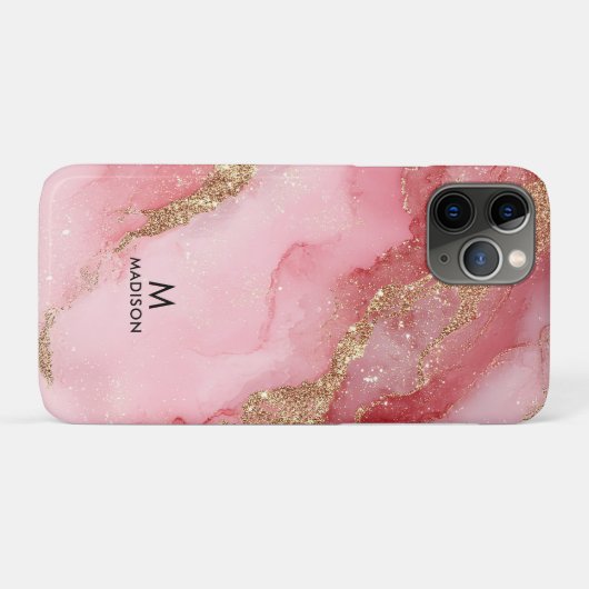 Coques Case-Mate iPhone A luxurious pink marble background (Dos (Horizontal))