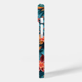 Coques Case-Mate iPhone À peine là motif en papier floral sans joint (Verso / Gauche)