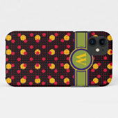 Coques Case-Mate iPhone à petits pois pour ajouter une lettre initiale (Dos (Horizontal))