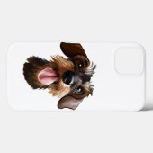 Coques Case-Mate iPhone À poils durs Dachshund (Verso (horizontal))