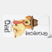 Coques Case-Mate iPhone À poils durs Dachshund Papa (Verso (horizontal))