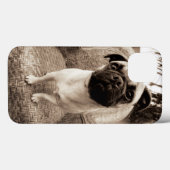 Coques Case-Mate iPhone A Pug with its Head Titled to the Side (Verso (horizontal))