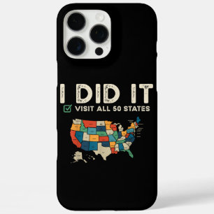 Coques iPhone 16 Pro Max A visité les 50 États américains - Carte de voyage