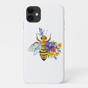 Case-Mate iPhone Case Abeille à fleurs avec plantes sauvages