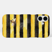 Coques Case-Mate iPhone Abeille de miel Noir Jaune (Verso (horizontal))