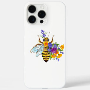 Coques iPhone 16 Pro Max Abeille des fleurs avec plantes sauvages