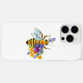 Coques Case-Mate iPhone Abeille des fleurs avec plantes sauvages (Verso (horizontal))