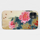 Coques Case-Mate iPhone Abeille fraîche de fleur de rose d'aquarelle de (Dos (Horizontal))
