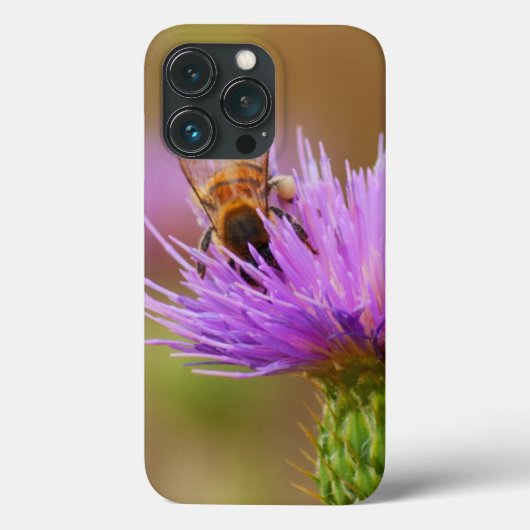 Coques Case-Mate iPhone Abeille Occupée En Charbon Violet Fermer Photo (Verso)