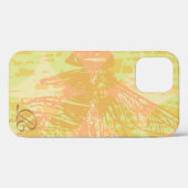 Coques Case-Mate iPhone Abeille rose moderne et monogramme (Verso (horizontal))