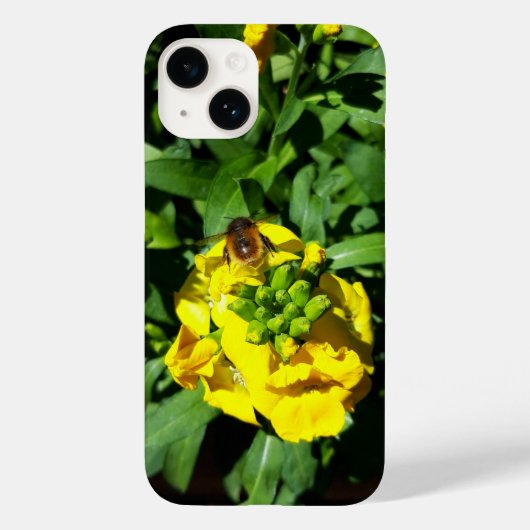 Coques Case-Mate iPhone Abeille sur Fleurs Jaunes (Verso)