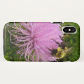 Coques Case-Mate iPhone Abeille sur la nature de la fleur de chardon (Dos (Horizontal))