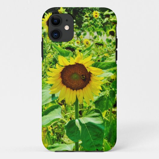 Coques Case-Mate iPhone Abeille sur tournesol jaune (Dos)