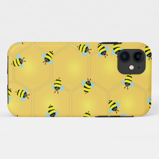 Coques Case-Mate iPhone Abeilles bourdonnant (Dos (Horizontal))