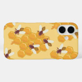 Coques Case-Mate iPhone Abeilles de miel et conception de peigne de miel (Verso (horizontal))