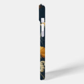 Coques Case-Mate iPhone Abeilles et Fleurs Sauvages sur Fond Bleu Foncé (Verso / Gauche)