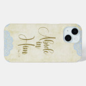 Coques Case-Mate iPhone Abide in Him Scripture Citation (Verso (horizontal))