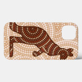 Coques Case-Mate iPhone Aboriginal kangaroo dot painting (Verso (horizontal))