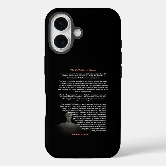 Coques Case-Mate iPhone Abraham Lincoln - Adresse Gettysburg (Verso)