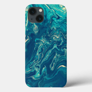 Case-Mate iPhone Case Abréviation acrylique bleue et Marbre blanc