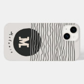 Coques Case-Mate iPhone Abstract aesthetic minimal Monogram Modern  (Verso (horizontal))
