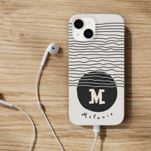 Coques Case-Mate iPhone Abstract aesthetic minimal Monogram Modern