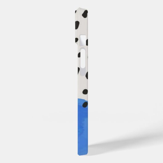 Coques Case-Mate iPhone Abstract art minimal Monogram retro blue (Verso / Gauche)