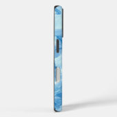 Coques Case-Mate iPhone Abstract Blue Frozen Ice Crystal Texture Pattern (Verso / Droite)