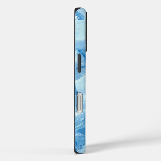 Coques Case-Mate iPhone Abstract Blue Frozen Ice Crystal Texture Pattern (Verso / Droite)