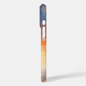 Coques Case-Mate iPhone Abstract Brushstrokes: Vibrant Blue & Orange. (Verso / Gauche)