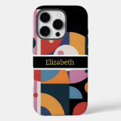 Coques Case-Mate iPhone Abstract Custom Name Modern Geometric Marble (Verso)