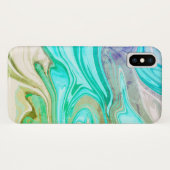 Coques Case-Mate iPhone Abstract elegant fluide marble liquide (Dos (Horizontal))