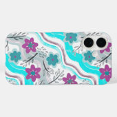 Coques Case-Mate iPhone Abstract Floral Retro Swirls (Verso (horizontal))