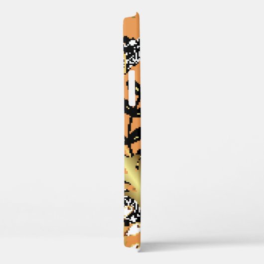 Coques Case-Mate iPhone abstract pattern on orange yellow background with  (Verso / Droite)