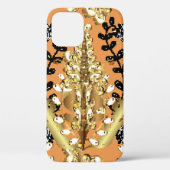 Coques Case-Mate iPhone abstract pattern on orange yellow background with  (Verso)