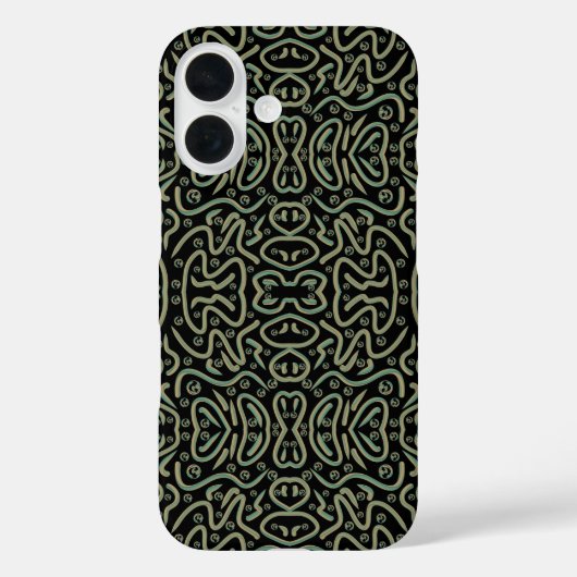 Coques Case-Mate iPhone Abstract Shimmer Tubing With Green And Gold Colors (Verso)