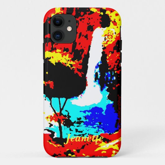 Coques Case-Mate iPhone Abstract Waterfall, nom, Red Blue (Dos)