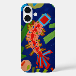 Coques iPhone 16 abstraction, poisson, carpe, cubisme,