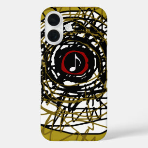 Coques iPhone 16 abstraction super-cool avec note musicale