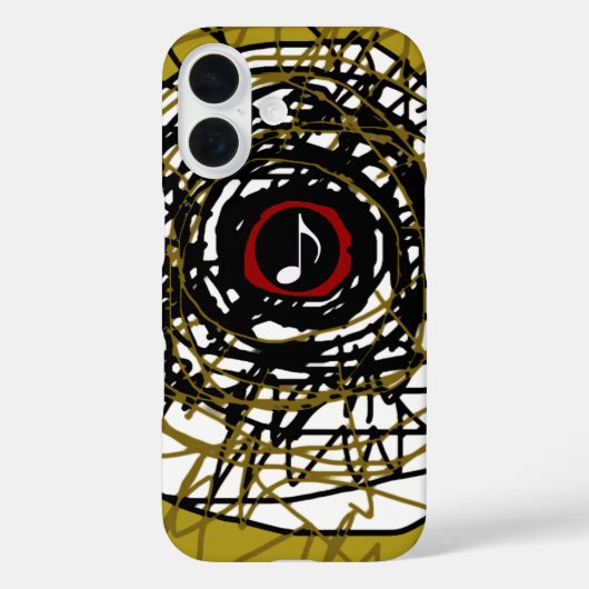 Coques Case-Mate iPhone abstraction super-cool avec note musicale (Verso)