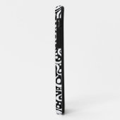 Coques Case-Mate iPhone Abstrait 041211 - Blanc sur noir (Dos/Gauche)
