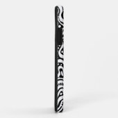 Coques Case-Mate iPhone Abstrait 041211 - Blanc sur noir (Dos/Droite)