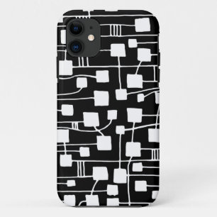 Case-Mate iPhone Case Abstrait 111211 - Blanc sur noir