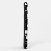 Coques Case-Mate iPhone Abstrait 111211 - Blanc sur noir (Dos/Droite)