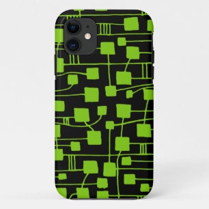 Coque Case-Mate Pour iPhone Abstrait 111211 - Martian Green sur Noir