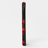 Coques Case-Mate iPhone Abstrait 111211 - Rouge sur noir (Dos/Gauche)